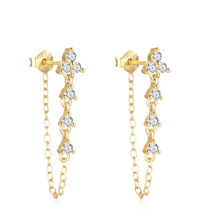 Chandelier Drop Stud Earrings